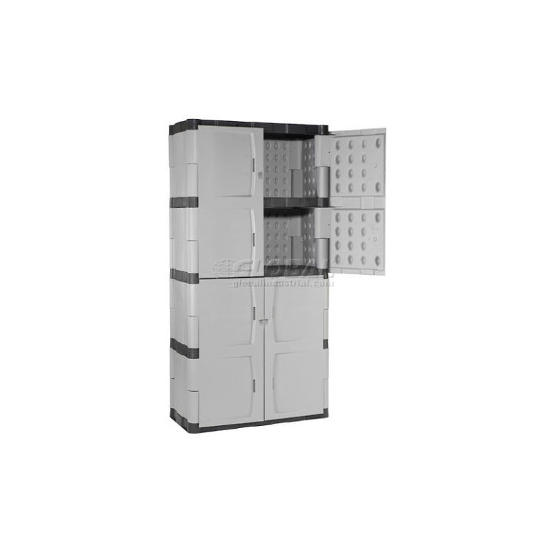 Rubbermaid 7083 Plastic Storage Full Double Door 36"W x 18"D x