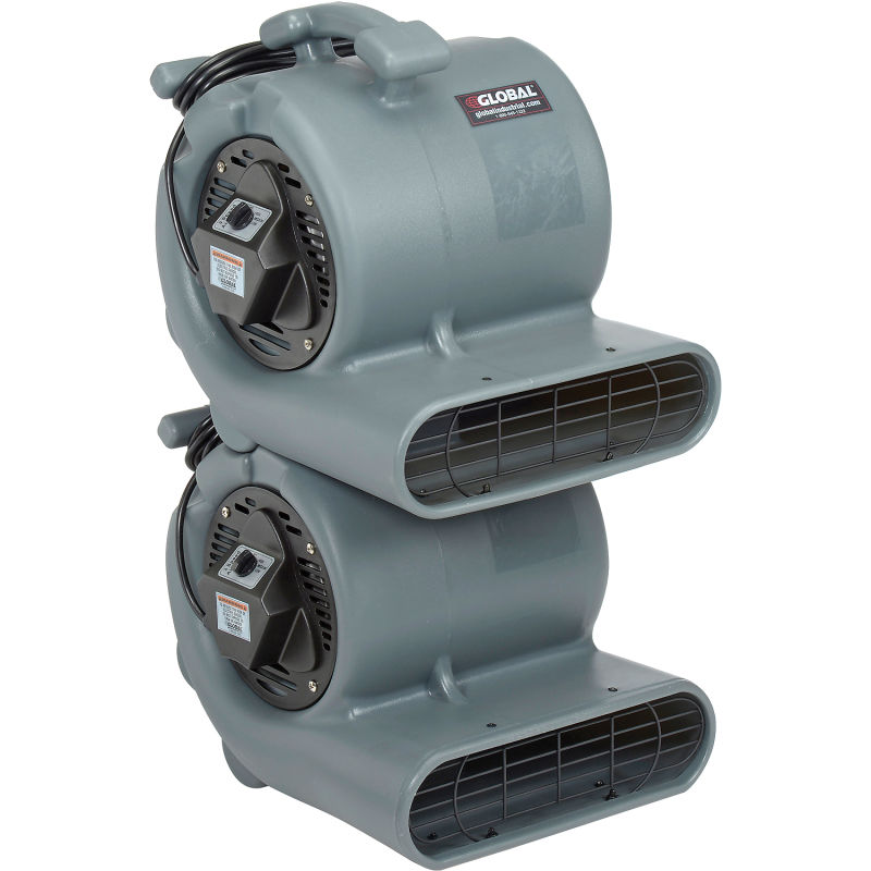  Dryser Air Mover Carpet Dryer 3 Speed 1/3 HP Industrial Floor  Fan with 2 GFCI Outlets - Gray Stackable Carpet Drying Fan Blower : Home &  Kitchen