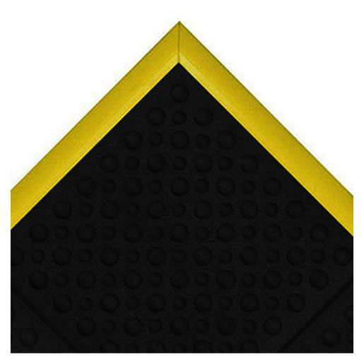 Superior Manufacturing Notrax® 3' X 3' Black 3/4" Thick Resilient Rubber Cushion-Ease® Ergo™ Wet/Dry Area Safety/Anti-Fatigue Floor Mat