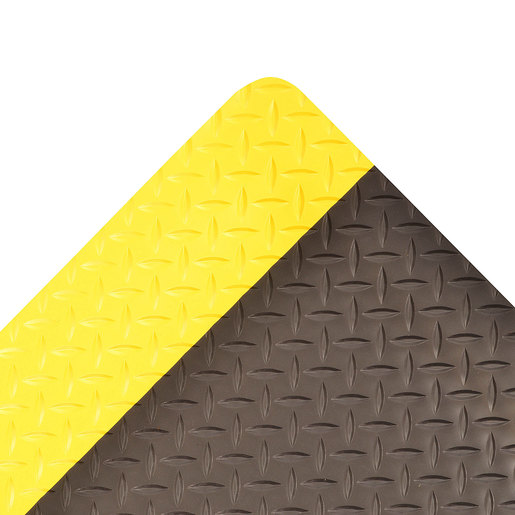 Superior Manufacturing 3" X 75" Yellow And Black 1" Thick Roll 979 Saddle Trax™ Non-Slip  Anti-Fatigue Floor Mat