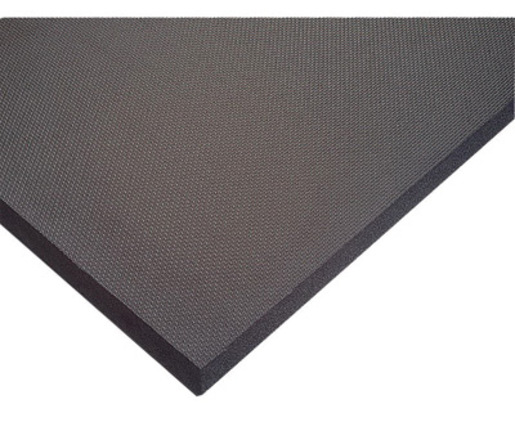 Superior Manufacturing Notrax® 3' X 6' Black 5/8" Thick PVC Nitrile Foam Superfoam® Dry Area Safety/Anti-Fatigue Floor Mat With Beveled Edges