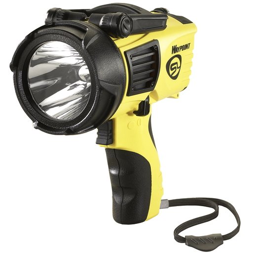 Streamlight® Yellow Waypoint® Non-Rechargeable Pistol Grip Spotlight With 12V DC Power Cord (Requires 4 C Alkaline Batteries - Sold Separately)