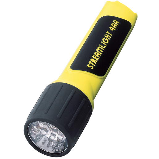 Streamlight® Yellow ProPolymer® Flashlight With White LED And Alkaline Batteries (4 AA Alkaline Batteries Included) (Blister Pack)