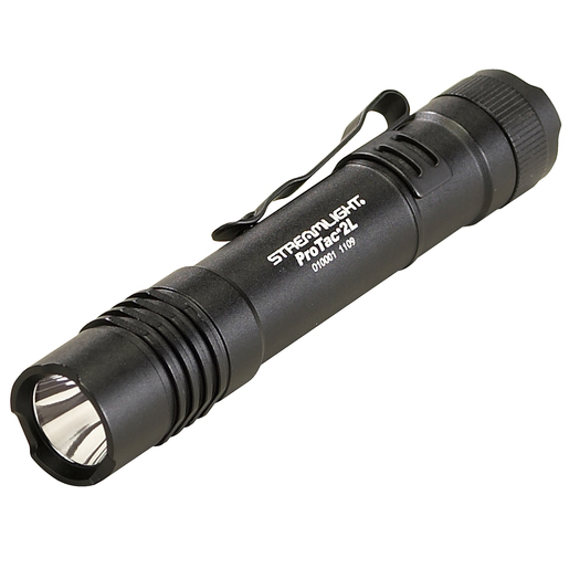 Streamlight® Black ProTac® Professional Tactical Flashlight With Removable Pocket Clip (2 3 Volt CR123A Lithium Batteries Included)