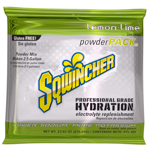 Sqwincher® 23.83 Ounce Powder Pack™ Instant Powder Concentrate Packet Lemon Lime Electrolyte Drink - Yields 2.5 Gallons (32 Packets Per Case)