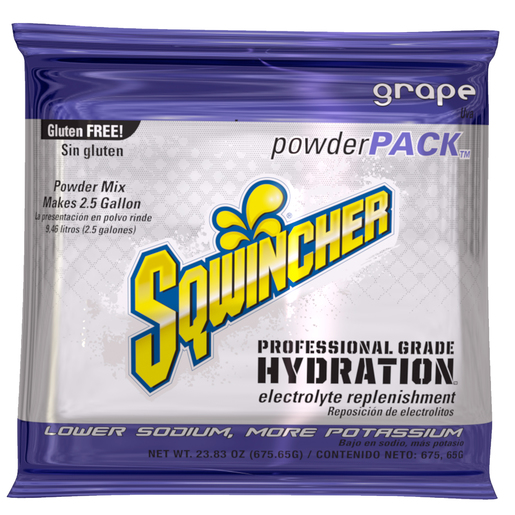 Sqwincher® 23.83 Ounce Powder Pack™ Instant Powder Concentrate Packet Grape Electrolyte Drink - Yields 2.5 Gallons (32 Packets Per Case)