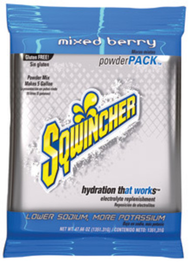 Sqwincher® 47.66 Ounce Powder Pack™ Instant Powder Concentrate Packet Mixed Berry Electrolyte Drink - Yields 5 Gallons (16 Packets Per Case)
