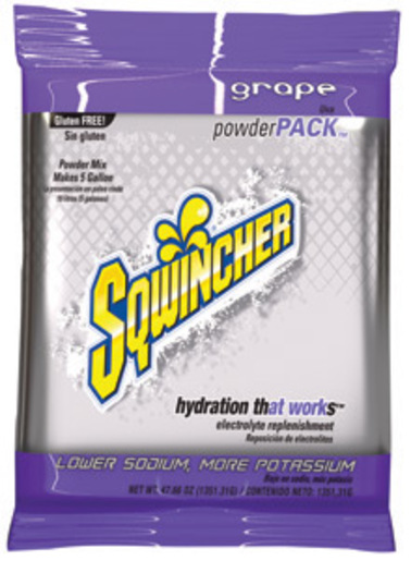 Sqwincher® 47.66 Ounce Powder Pack™ Instant Powder Concentrate Packet Grape Electrolyte Drink - Yields 5 Gallons (16 Packets Per Case)