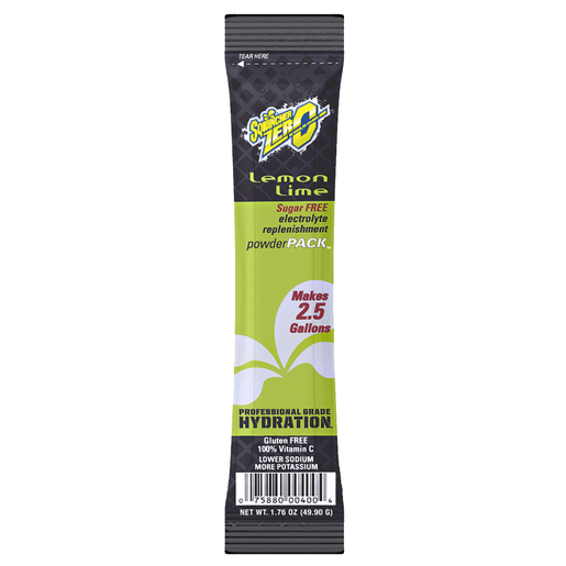 Sqwincher® 1.76 Ounce Powder Pack?™ ZERO Instant Powder Concentrate Packet Lemon Lime Electrolyte Drink - Yields 2.5 Gallons (32 Packets Per Case)