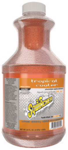 Sqwincher® 64 Ounce Liquid Concentrate Bottle Tropical Cooler Electrolyte Drink - Yields 5 Gallons (6 Each Per Case)