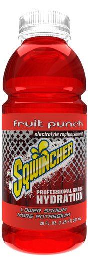 Sqwincher® 20 Ounce Liquid - Ready To Drink Fruit Punch Electrolyte Drink (24 Each Per Case)