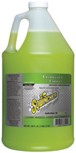 Sqwincher® 128 Ounce Liquid Concentrate Bottle Lemon Lime Electrolyte Drink - Yields 6 Gallons (4 Each Per Case)