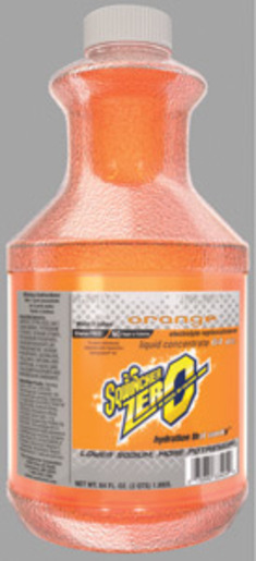 Sqwincher® 64 Ounce Sqwincher® ZERO Liquid Concentrate Bottle Orange Electrolyte Drink - Yields 5 Gallons (6 Each Per Case)
