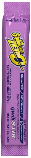 Sqwincher® .11 Ounce Qwik Stik™ ZERO Instant Powder Concentrate Stick Grape Electrolyte Drink - Yields 20 Ounces (50 Each Per Package)
