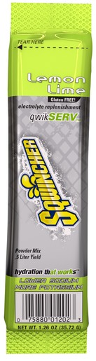 Sqwincher® 1.26 Ounce Qwik Serv™ Instant Powder Concentrate Packet Lemon Lime Electrolyte Drink - Yields 16.9 Ounces (8 Packs Per Bag)