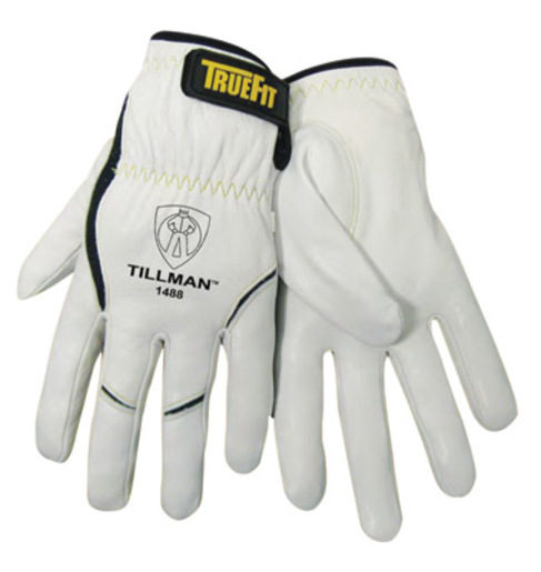 Tillman™ TrueFit™ Large Top Grain Kevlar® And Goatskin Super Premium Grade TIG Welders' Glove With Elastic Cuff, V Design Thumb And Hook And Loop Closure