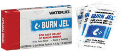 Water-Jel® Technologies 3.5 Gram Unit Dose Foil Pack Burn Jel® Topical Burn Gel (6 Per Box, 100 Boxes Per Case)