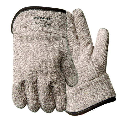 Wells Lamont X-Large Brown And White Jomac® Extra Heavy Weight Loop-Out Terry Cloth Heat Resistant Gloves With 2 1/2" Safety Cuff