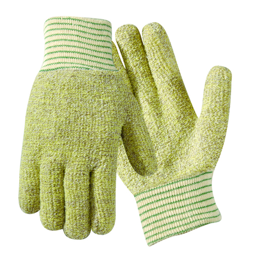 Wells Lamont Large Yellow And White Jomac® Medium Weight Loop-Out Kevlar® Cotton Blend Terry Cloth Heat Resistant Gloves With Knit Wrist Cuff