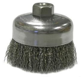 Radnor 4" X 5/8" - 11 Carbon Steel Crimped Wire Cup Brush For Use On Right Angle Grinders