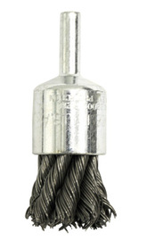 Radnor 3/4" X 1/4" Carbon Steel Knot Wire Mounted End Brush For Use On Die Grinders And Drills