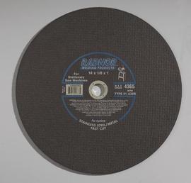 Radnor 14" X 1/8" X 1" A30R Aluminum Oxide Reinforced Type 1 Cut Off Wheel For Use With Stationary Saw On Metal