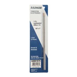 Radnor 1/8" X 7" Ground Finish 1.5% Lanthanated Tungsten Electrode (2 Per Package)