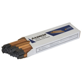 Radnor 5/8" X 3/16" X 12" Copper-Coated Flat Gouging Carbon Air/Carbon Arc Gouging Electrode (50 Per Box)