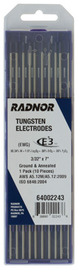 Radnor 1/16" X 7" Ground Finish E3ª Tungsten Electrode (10 Per Package)