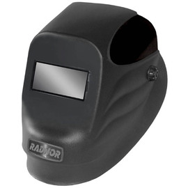 Radnor Black 24P Fixed Front Welding Helmet With 2" X 4 1/4" Shade 10 Passive Lens