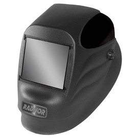 Radnor Black 45P Fixed Front Welding Helmet With 4 1/2" X 5 1/4" Shade 10 Passive Lens