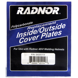 Radnor 90mm X 110mm Polycarbonate Cover Plate For Cobraª 40VI Welding Helmets