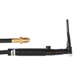 Radnor Model 26FVMT-12-R One Piece 200 Amp Air Cooled TIG Torch Package With Flexible Head, 12 1/2' Rubber Power Cable And Valve
