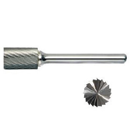 Radnor SB-1SC 1/4" Dia X 5/8" X 1/4" X 2" Cylinder (End Cut) Single Cut Carbide Bur