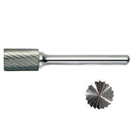 Radnor SB-3L6SC 3/8" Dia X 3/4" X 1/4" X 6 3/4" Cylinder (End Cut) Single Cut Carbide Bur