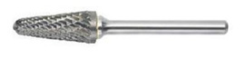 Radnor SL-5DC 5/8" Dia X 1 3/16" X 1/4" X 2 15/16" 14ยก Included Cone Double Cut Carbide Bur