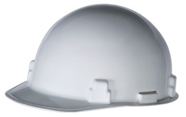 Radnor White SmoothDome Polyethylene Cap Style Standard Hard Hat With Suspension