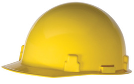 Radnor Yellow SmoothDome Polyethylene Cap Style Standard Hard Hat With Suspension