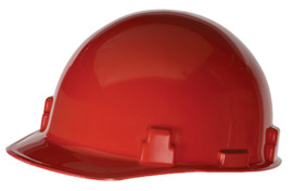Radnor Red SmoothDome Polyethylene Cap Style Standard Hard Hat With Suspension