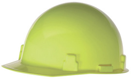 Radnor Hi-Viz Yellow SmoothDome Polyethylene Cap Style Hard Hat With Ratchet Suspension