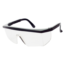 Radnor Retro Series Safety Glasses With Black Frame, Clear Anti-Scratch Lens And Integrated Sideshields