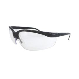 Radnor Motion Series Safety Glasses With Black Frame, Clear Polycarbonate Scratch Resistant Lens And Adjustable Temples