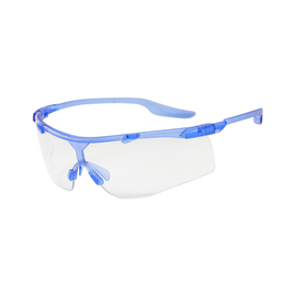 Radnor Saffireª Safety Glasses With Blue Frame And Clear Lens
