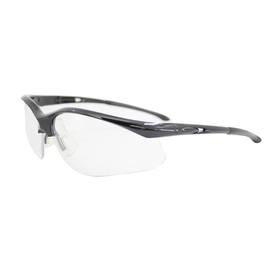 Radnor Select Series Safety Glasses With Black Frame And Clear Anti-Scratch Lens