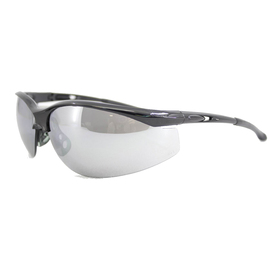 Radnor Select Series Safety Glasses With Black Frame And Silver Anti-Scratch Mirror Lens