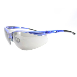 Radnor Select Series Safety Glasses With Blue Frame And Gray Anti-Scratch Lens