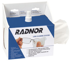 Radnor Small Disposable Lens Cleaning Station (Includes 8 Oz Alcohol-Free Lens Cleaning Solution And 600 Tissues)