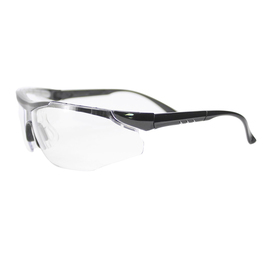 Radnor Elite Plus Series Safety Glasses With Black Frame And Clear Anti-Fog Lens