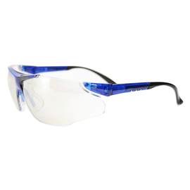 Radnor Elite Series Safety Glasses With Blue Frame And Clear Indoor/Outdoor Lens