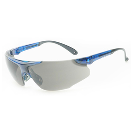 Radnor Elite Series Safety Glasses With Blue Frame And Gray Lens
